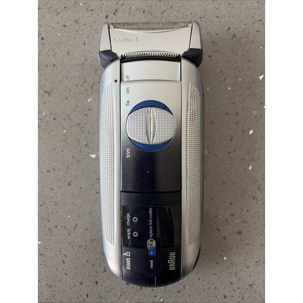 Braun Series 5 8985 cc Electric Shaver Mens Silver Black 360 Razor **UNTESTED**
